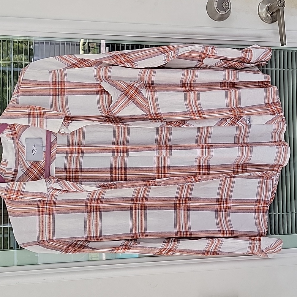 Rails Hunter Perfect Plaid White/Scarlett Sz S